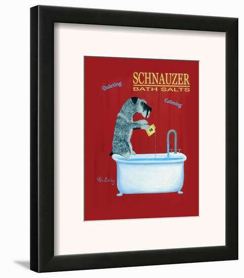 Schnauzer Bath Salts-Ken Bailey-Framed Art Print