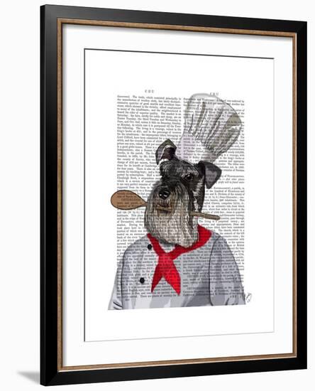 Schnauzer Chef-Fab Funky-Framed Art Print