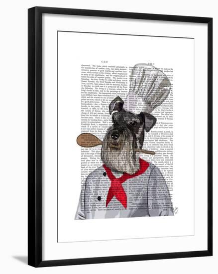 Schnauzer Chef-Fab Funky-Framed Art Print