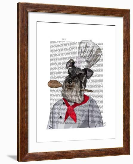 Schnauzer Chef-Fab Funky-Framed Art Print