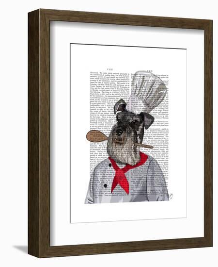 Schnauzer Chef-Fab Funky-Framed Art Print