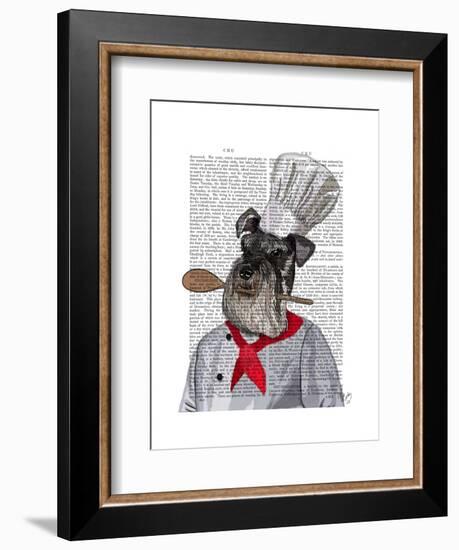 Schnauzer Chef-Fab Funky-Framed Art Print