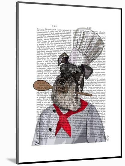 Schnauzer Chef-Fab Funky-Mounted Art Print