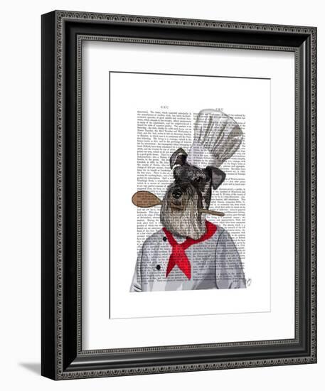 Schnauzer Chef-Fab Funky-Framed Art Print