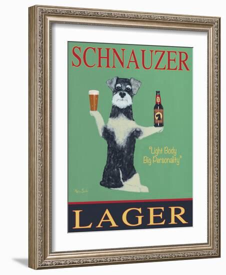 Schnauzer Lager-Ken Bailey-Framed Collectable Print