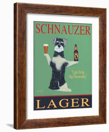Schnauzer Lager-Ken Bailey-Framed Collectable Print