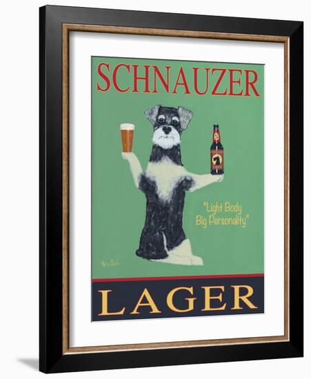 Schnauzer Lager-Ken Bailey-Framed Collectable Print