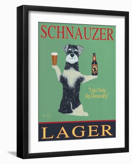 Schnauzer Lager-Ken Bailey-Framed Collectable Print