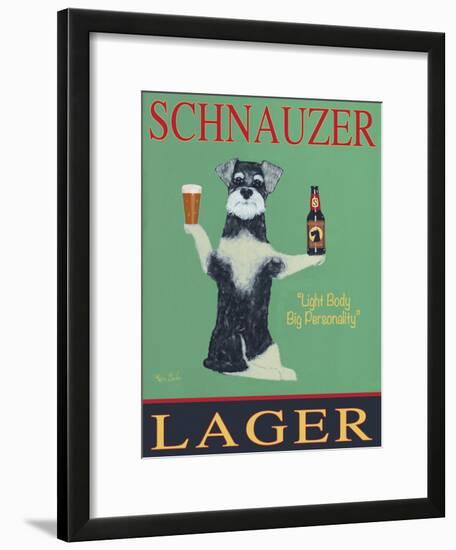 Schnauzer Lager-Ken Bailey-Framed Collectable Print