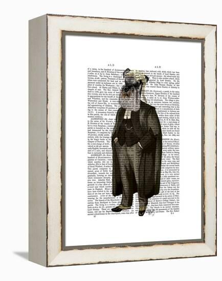 Schnauzer Lawyer-Fab Funky-Framed Stretched Canvas