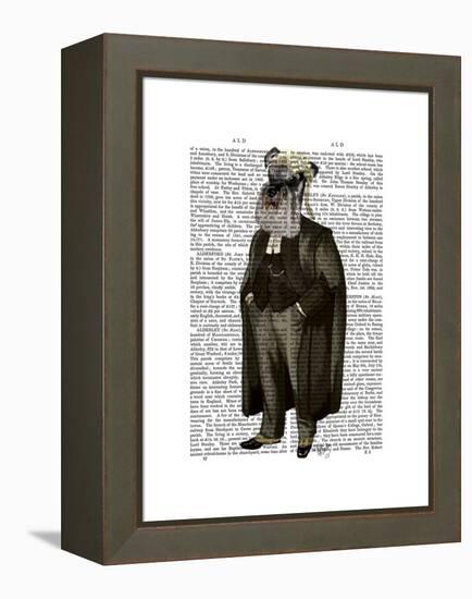 Schnauzer Lawyer-Fab Funky-Framed Stretched Canvas