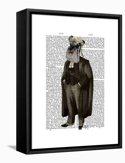 Schnauzer Lawyer-Fab Funky-Framed Stretched Canvas