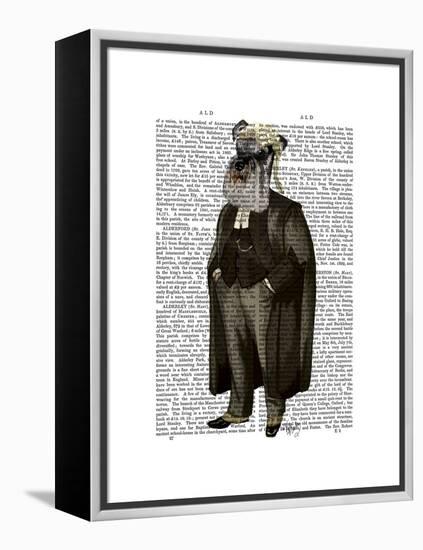 Schnauzer Lawyer-Fab Funky-Framed Stretched Canvas