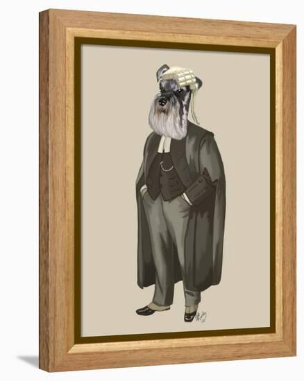 Schnauzer Lawyer-Fab Funky-Framed Stretched Canvas