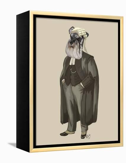 Schnauzer Lawyer-Fab Funky-Framed Stretched Canvas