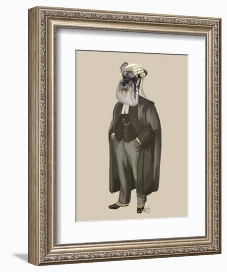 Schnauzer Lawyer-Fab Funky-Framed Art Print