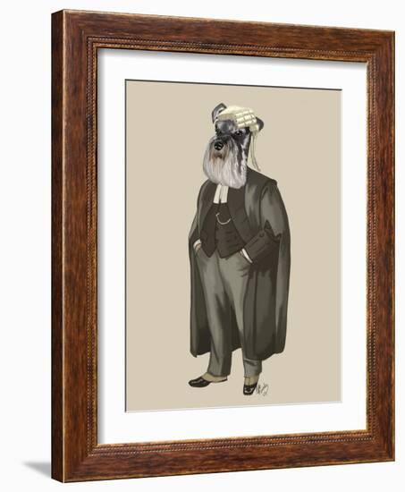 Schnauzer Lawyer-Fab Funky-Framed Art Print