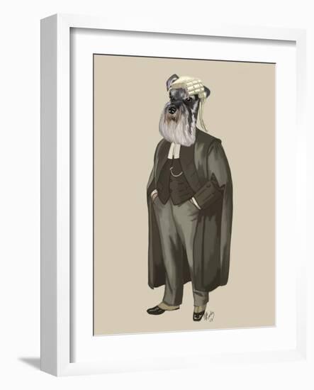Schnauzer Lawyer-Fab Funky-Framed Art Print