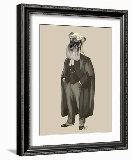 Schnauzer Lawyer-Fab Funky-Framed Art Print