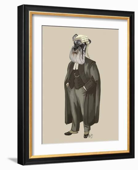 Schnauzer Lawyer-Fab Funky-Framed Art Print