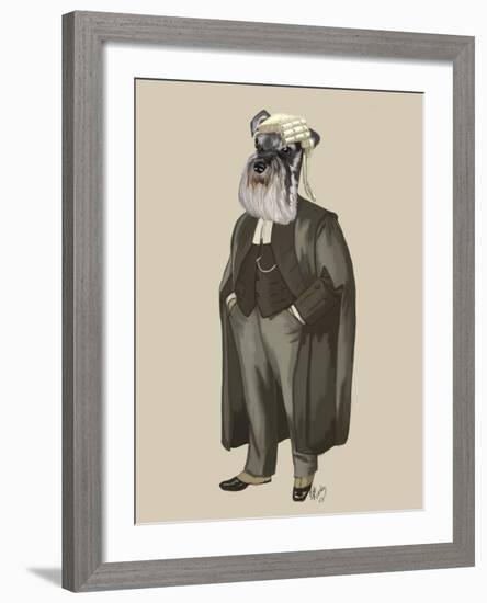 Schnauzer Lawyer-Fab Funky-Framed Art Print