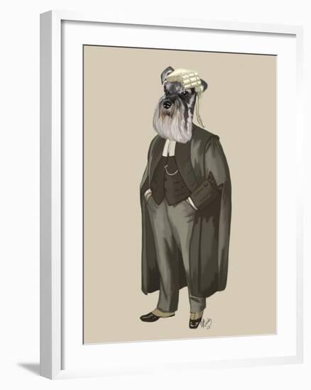 Schnauzer Lawyer-Fab Funky-Framed Art Print