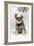 Schnauzer Puppy in Snow Wearing Hat-null-Framed Photographic Print