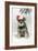 Schnauzer Puppy in Snow Wearing Hat-null-Framed Photographic Print