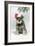 Schnauzer Puppy in Snow Wearing Hat-null-Framed Photographic Print