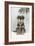 Schnauzer Puppy in Snow Wearing Scarf-null-Framed Photographic Print