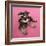 Schnauzer Puppy Wearing Pink Glasses-null-Framed Photographic Print