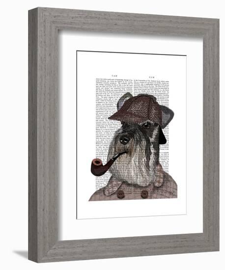 Schnauzer Sherlock-Fab Funky-Framed Art Print