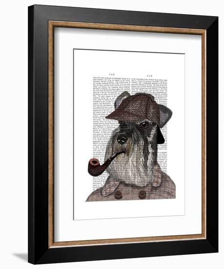 Schnauzer Sherlock-Fab Funky-Framed Art Print