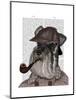 Schnauzer Sherlock-Fab Funky-Mounted Art Print