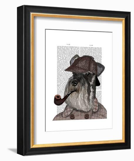 Schnauzer Sherlock-Fab Funky-Framed Art Print