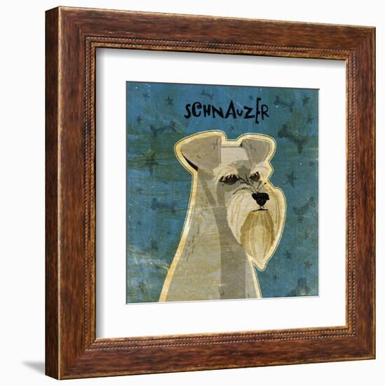 Schnauzer (square)-John W^ Golden-Framed Art Print