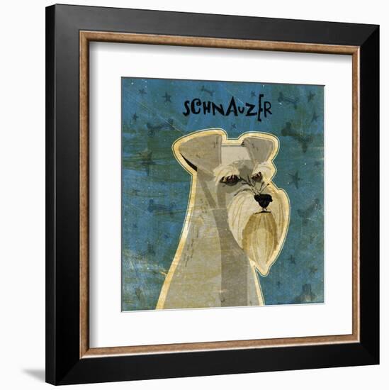 Schnauzer (square)-John W^ Golden-Framed Art Print