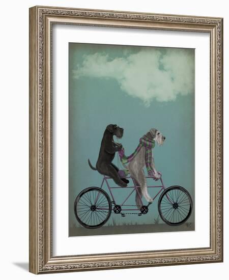 Schnauzer Tandem-Fab Funky-Framed Art Print