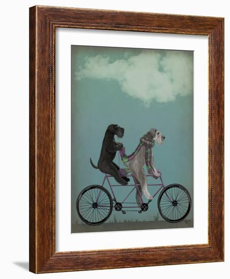 Schnauzer Tandem-Fab Funky-Framed Art Print