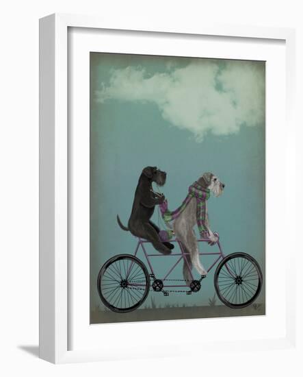 Schnauzer Tandem-Fab Funky-Framed Art Print