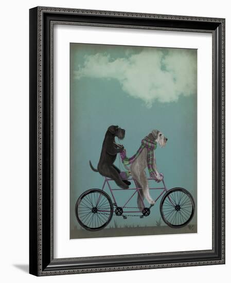 Schnauzer Tandem-Fab Funky-Framed Art Print