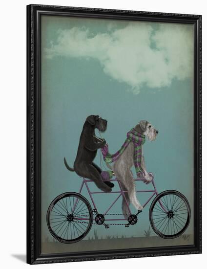 Schnauzer Tandem-Fab Funky-Framed Art Print