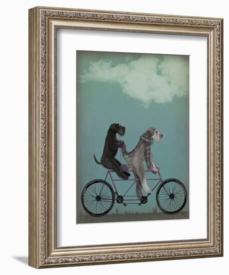 Schnauzer Tandem-Fab Funky-Framed Premium Giclee Print