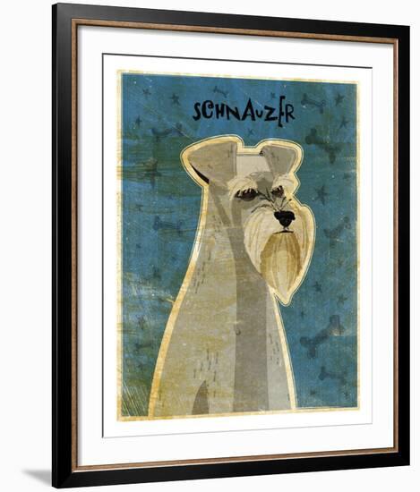 Schnauzer-John W^ Golden-Framed Art Print