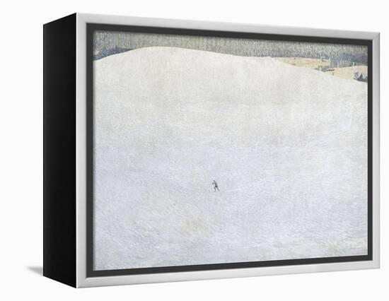 Schneelandschaft (paysage de neige) dit aussi Grosser Winter (Grand hiver)-Cuno Amiet-Framed Premier Image Canvas