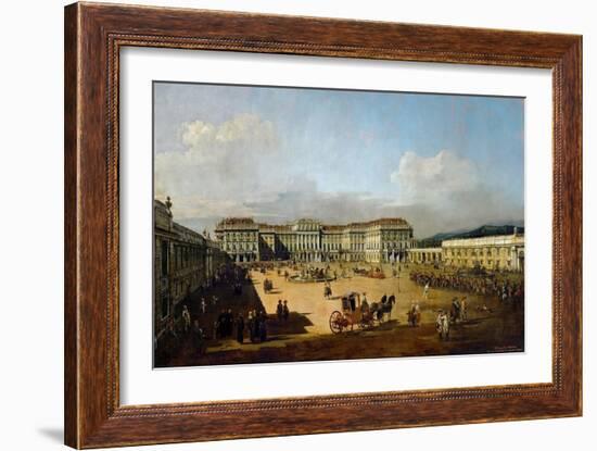 Schönbrunn Palace Viewed from the Front Side, Between 1758 and 1761-Bernardo Bellotto-Framed Giclee Print
