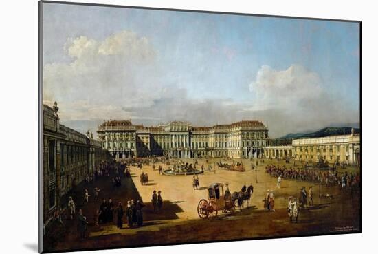 Schönbrunn Palace Viewed from the Front Side, Between 1758 and 1761-Bernardo Bellotto-Mounted Giclee Print