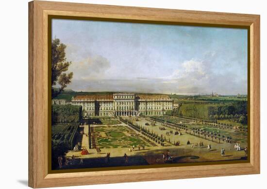 Schönbrunn Palace Viewed from the Gardens, Between 1758 and 1761-Bernardo Bellotto-Framed Premier Image Canvas