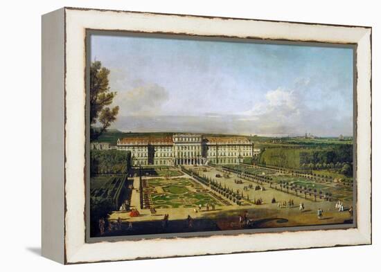 Schönbrunn Palace Viewed from the Gardens, Between 1758 and 1761-Bernardo Bellotto-Framed Premier Image Canvas
