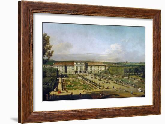 Schönbrunn Palace Viewed from the Gardens, Between 1758 and 1761-Bernardo Bellotto-Framed Giclee Print